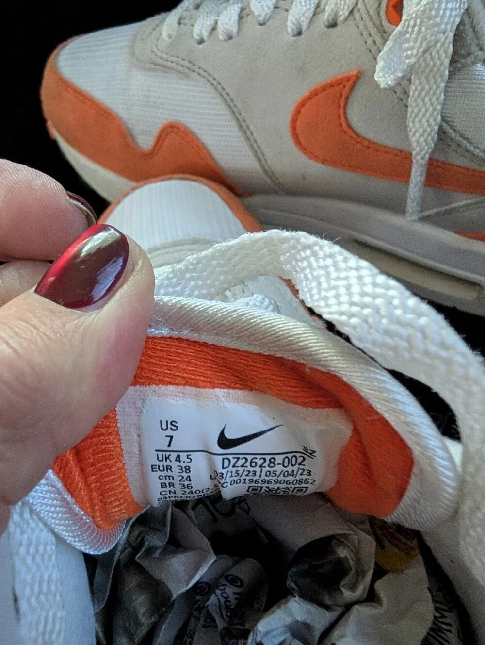 Nike Women’s White & Orange Athletic Sneakers